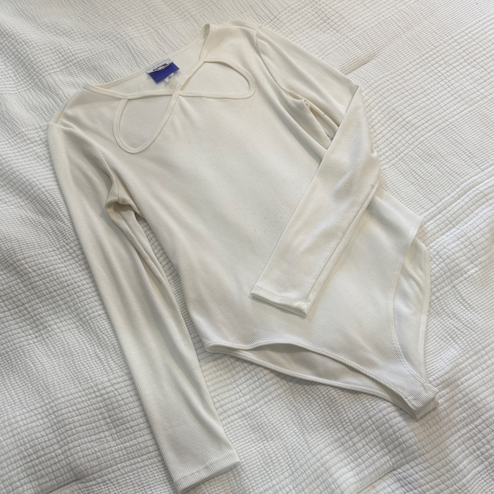 Target Future Collective ribbed cut-out neck bodysuit